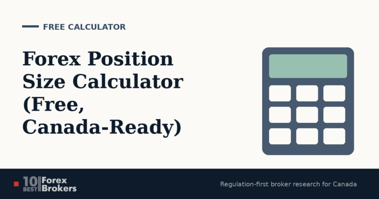 Forex Position Size Calculator (Free, Canada-Ready)